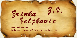 Zrinka Veljković vizit kartica